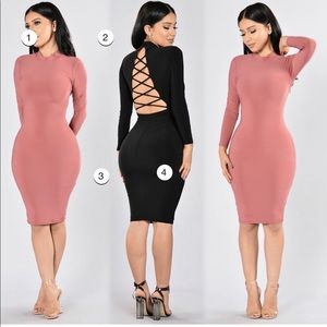 Mauve long sleeve short dress
